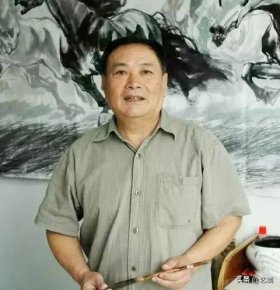 著名畫家德鳳山中國畫蒙古馬蒙古人新作品賞析